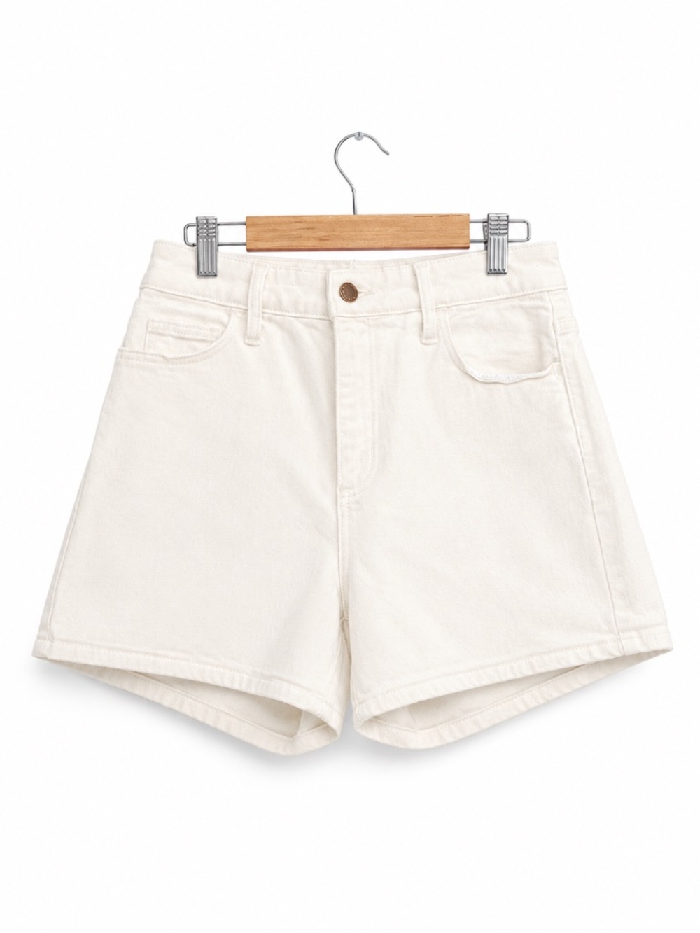 Universal Threads High Rise Midi White/Cream Women's Shorts - Size 6/28